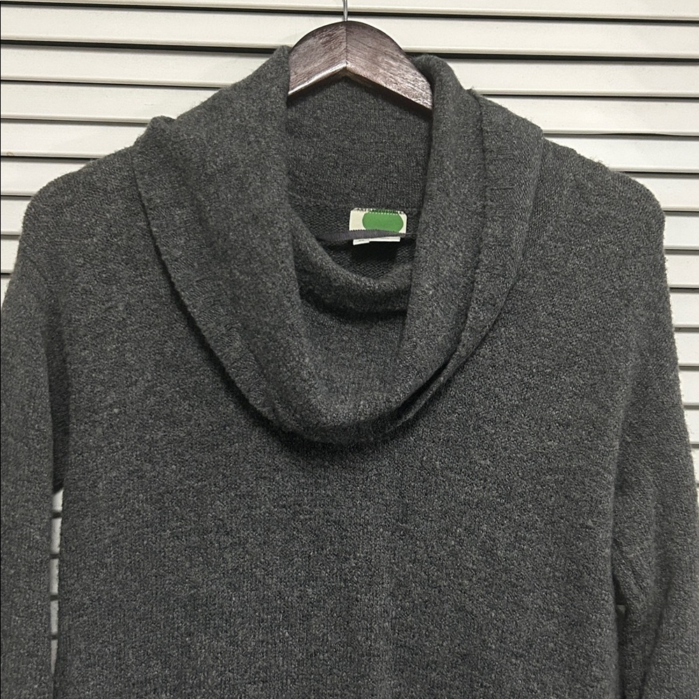 Anthropologie Charcoal Cowl Neck Sweater Dress - Picture 2 of 6